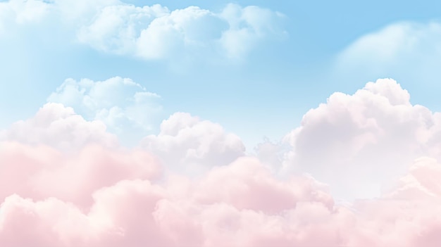 Fundo pastel do céu no feminino