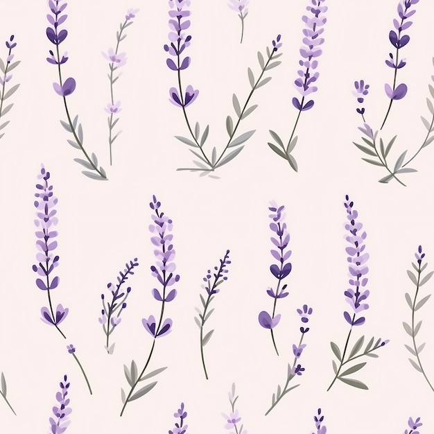 Fundo perfeito de lavanda aquarela macia em branco