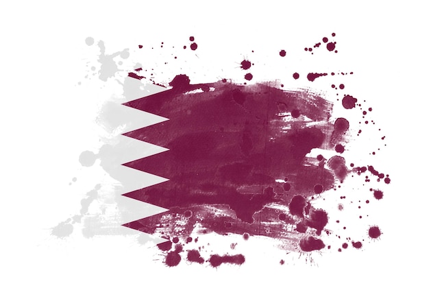 Fundo pintado grunge bandeira do Qatar