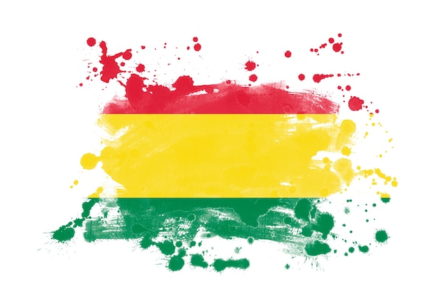 Fundo pintado grunge de bandeira da Bolívia