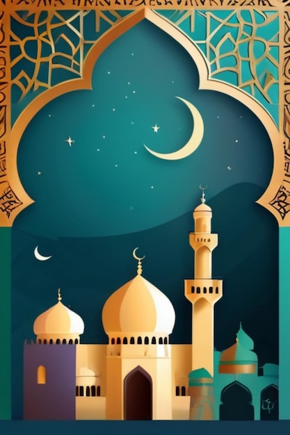 Fundo plano para a celebração islâmica do Ramadã