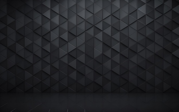 Fundo poligonal abstrato com formas triangulares pretas