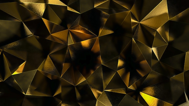 Foto fundo poligonal abstrato dourado