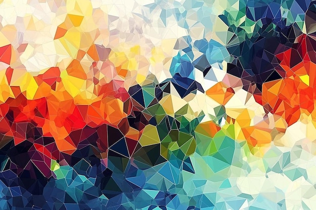 Fundo poligonal moderno colorido