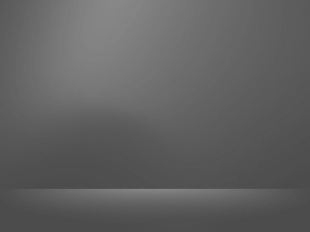 Foto fundo preto abstrato com gradiente suave usado para sala de estúdio de produto de modelos de design web