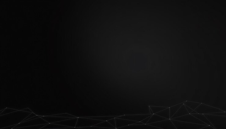 Foto fundo preto abstrato com uma rede sutil de linhas conectadas na parte inferior