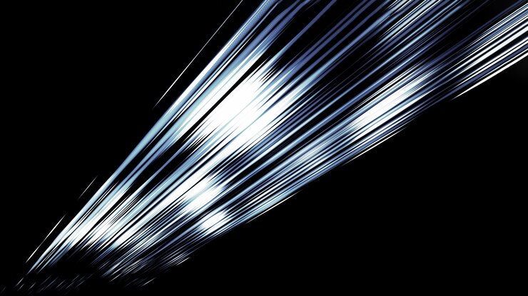 Foto fundo preto com listras prateadas fundo abstrato preto com raios prateados