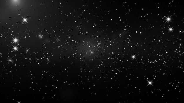 Foto fundo preto de um céu estrelado brilhante