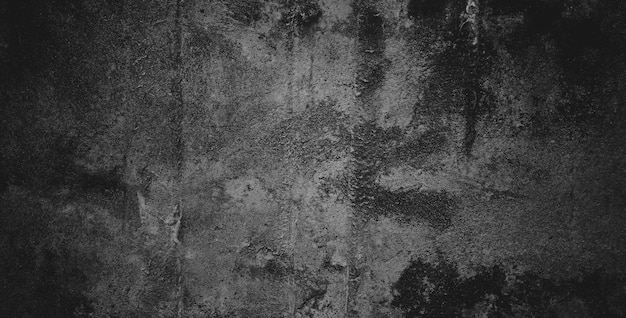 Fundo preto escuro grunge e textura do muro de concreto preto