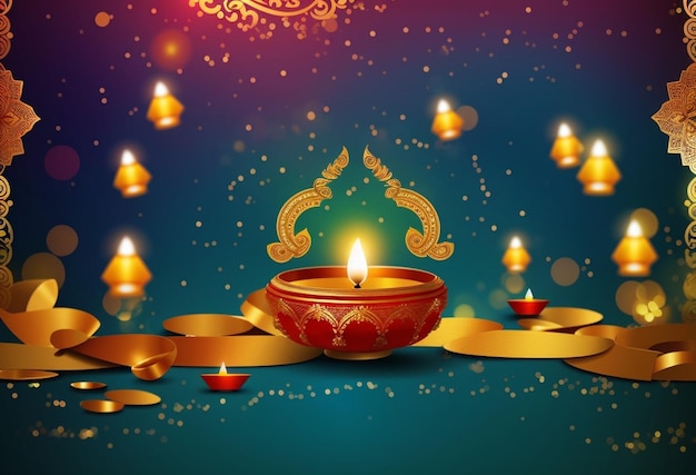 Fundo Puthandu Diwali Hindus com ornamento de ouro e cor de fundo quebrada para o Ano Novo Tamil