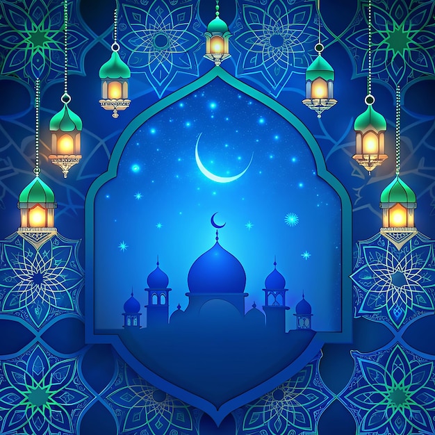 fundo quadrado de ramadan resumo ramadan Kareem design de post de fundo islâmico