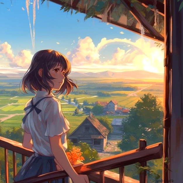 fundo que emula o estilo Makoto Shinkai