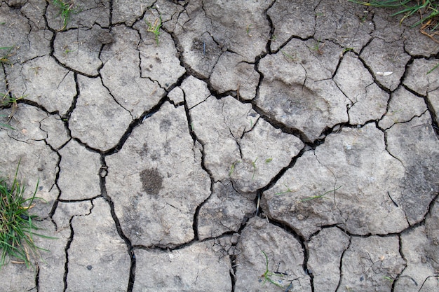 Fundo rachado da textura da terra secada, fim acima. Seca, erosão, conceito de problema de ecologia.