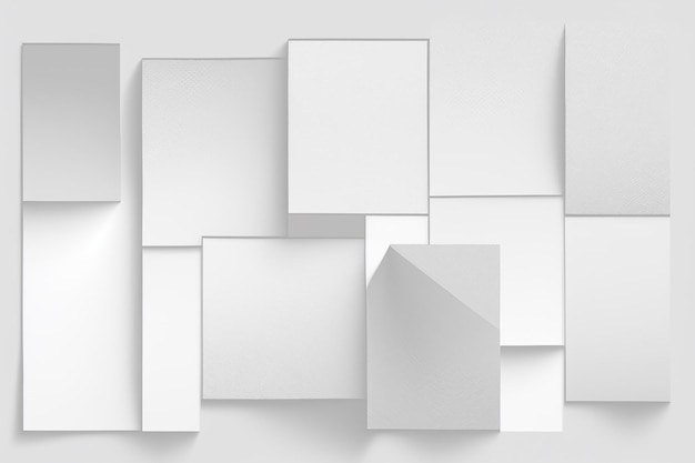 Fundo retangular branco abstrato Papel de parede gráfico branco mínimo ilustração 2D