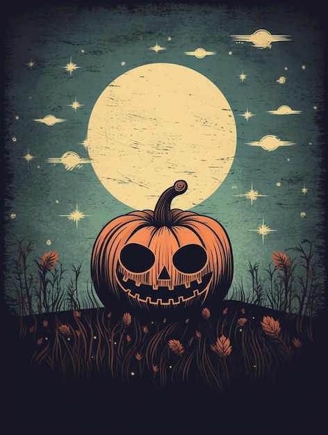 Fundo retrô de Halloween