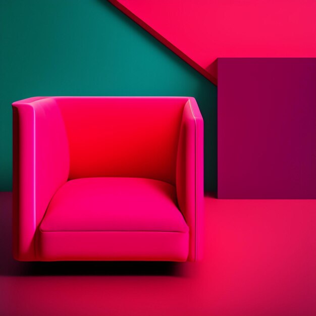 Fundo rosa 3D de luxo com papel de parede rosa com gradiente desfocado