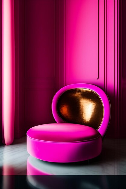 Fundo rosa 3D de luxo com papel de parede rosa com gradiente desfocado