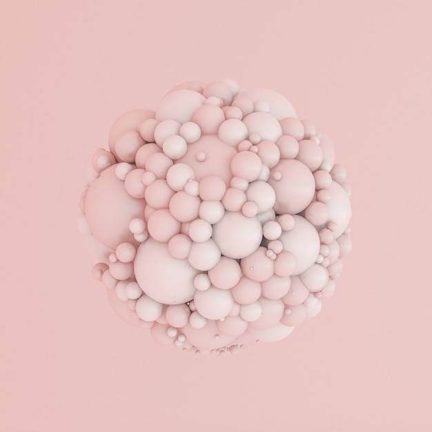 Fundo rosa abstrato, partícula de minimalismo de estúdio. ilustração 3d, renderização em 3d.