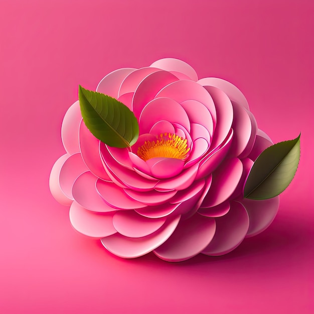 Fundo rosa com flor rosa