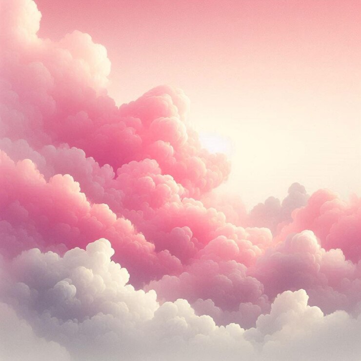 Foto fundo rosa com nuvens