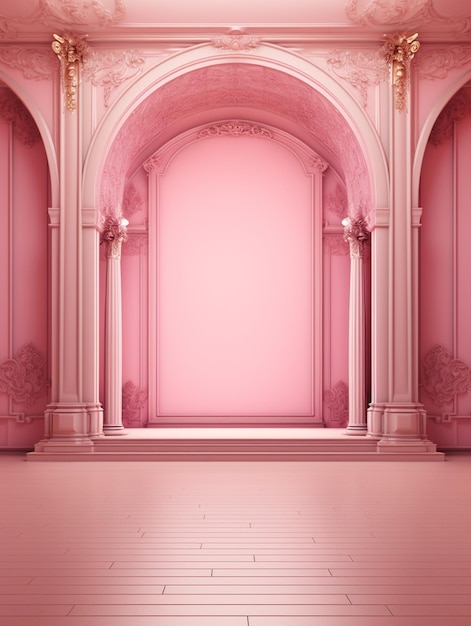 Fundo rosa interior lindo e luxuoso