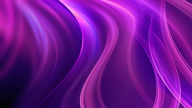 Fundo roxo abstrato com linhas suaves brilhantes