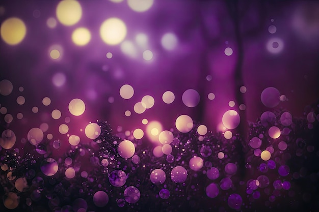 Fundo roxo bokeh com uma sensação embaçada