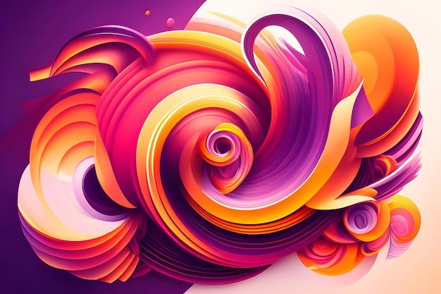 Fundo roxo e laranja com formas abstratas