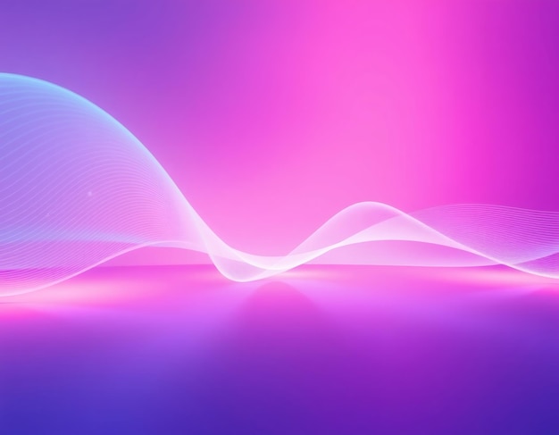 Fundo roxo e rosa abstrato com linha ondulada branca