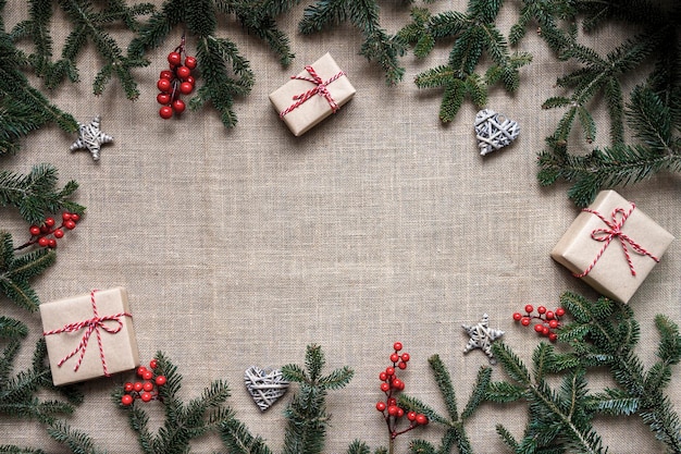 Fundo rústico de natal