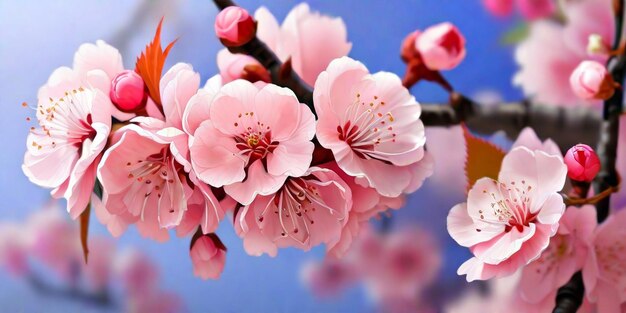 Fundo sakura de cereja japonesa com espaço de cópia Criado usando ferramentas de IA generativas