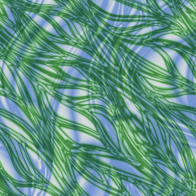 Fundo sem costura dinâmico, ondulado abstrato verde e azul