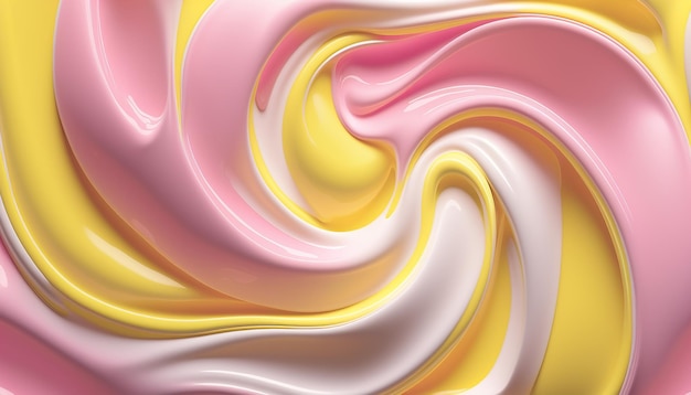Foto fundo suave de creme de iogurte de frutas fluxos líquidos suaves textura semelhante a tinta generative ai