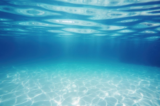 Foto fundo subaquático azul e de superfície