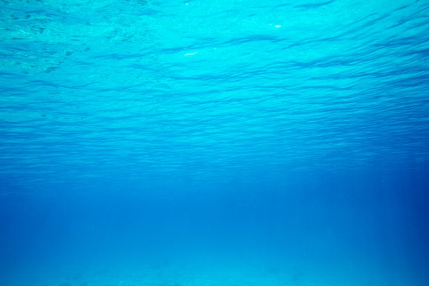 Fundo subaquático oceano azul no mar