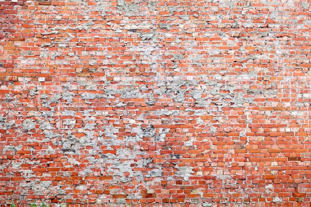 Fundo sujo de tijolo vermelho.