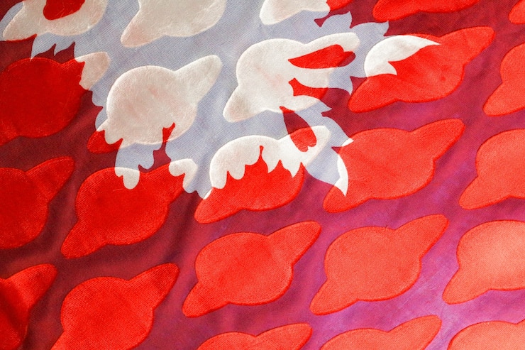 Foto fundo têxtil abstrato floral detalhado