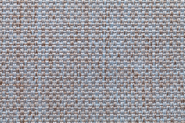 Fundo têxtil azul e marrom com padrão xadrez, estrutura do tecido
