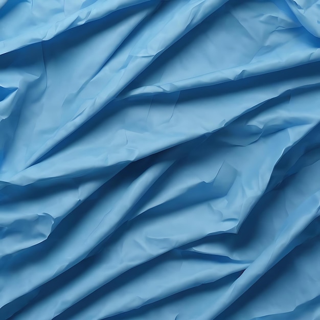 Fundo texturizado de papel azul amassado