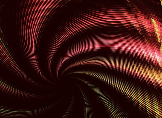 Fundo texturizado dinâmico de cor abstrata com efeito de luz espiral do fractal arte do fractal