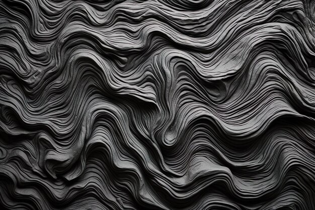 Foto fundo texturizado preto com desenhos de ondas