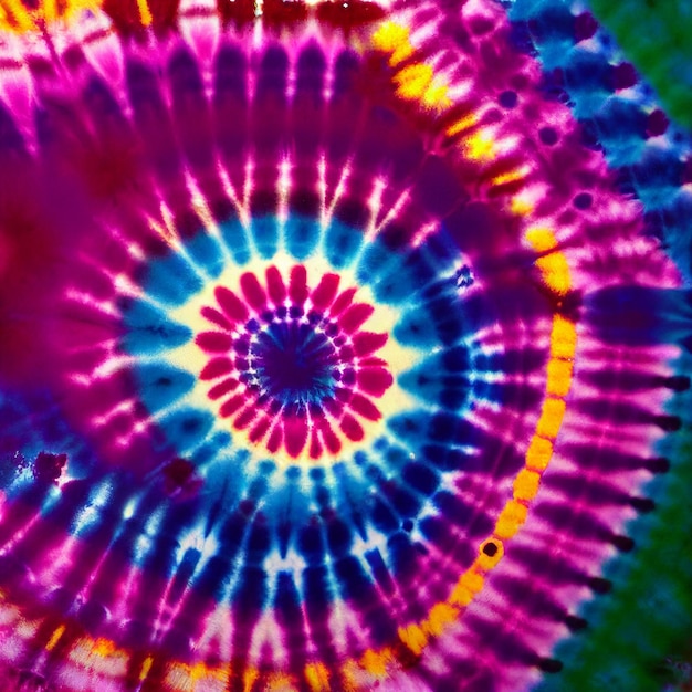 Fundo tie dye com redemoinho ou papel de parede colorido de hippie espiral
