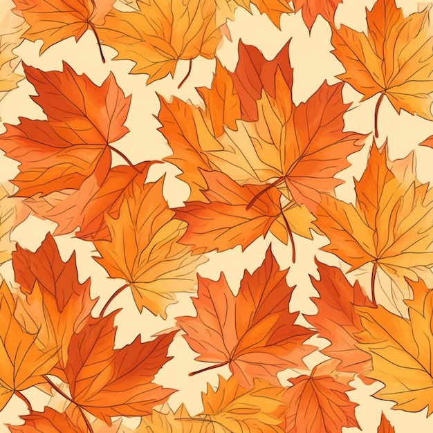 fundo transparente com folhas de outono generativas ai