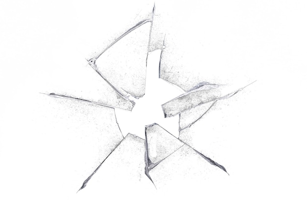 Fundo transparente com textura de vidro rachado PNG