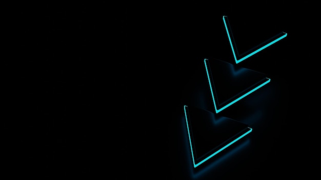 Fundo triangular abstrato 3d