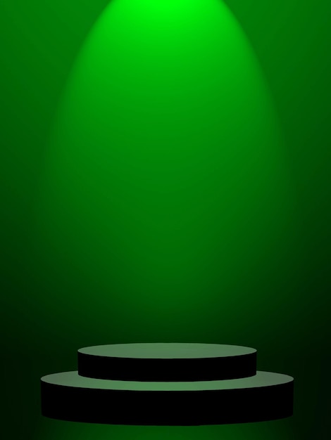 Fundo verde abstrato com gradiente suave usado para sala de estúdio de produtos de modelos de web design