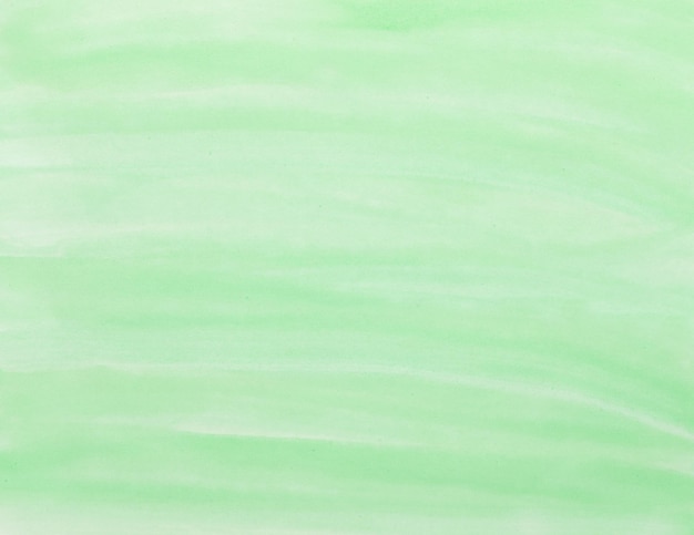 Fundo verde aquarela pintado à mão por pincel