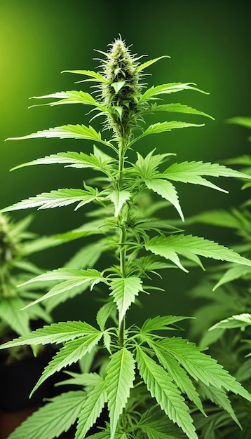 Fundo verde Cultivo de Cannabis Indica