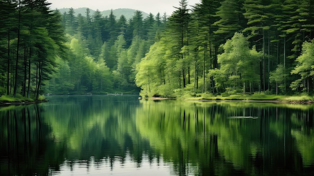 Fundo verde da floresta de árvores