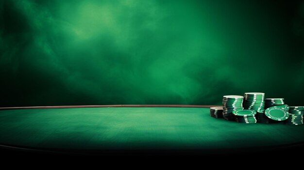 Fundo verde da mesa de póquer